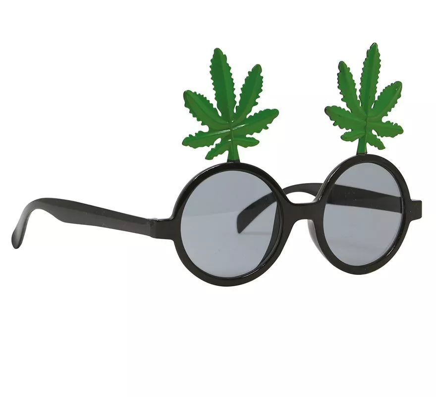 Translation missing: it.Gafas Negras con Hojas de Marihuana