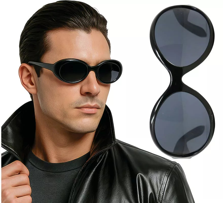 Translation missing: it.Gafas negras grandes adulto