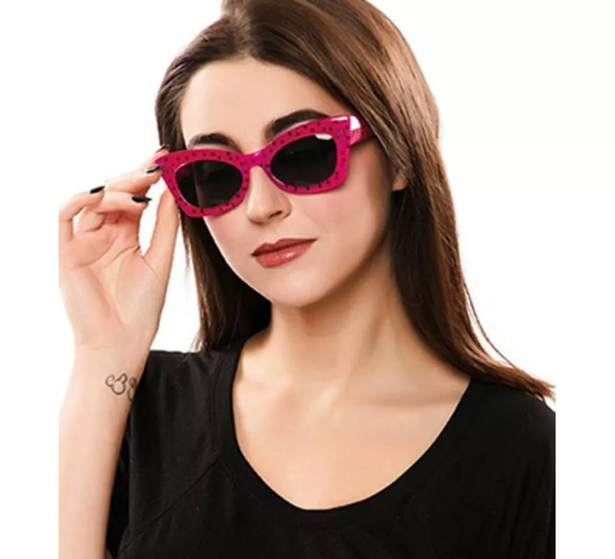 Translation missing: es.Gafas Rosas con Lunares Años 50