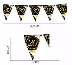 Gagliardetto 20 Anni di Carta 300 cm 19X27 cm