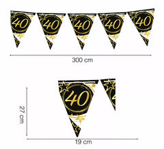 Gagliardetto 40 Anni di Carta 300 cm 19X27 cm