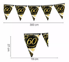 Gagliardetto 60 Anni di Carta 300 cm 19X27 cm