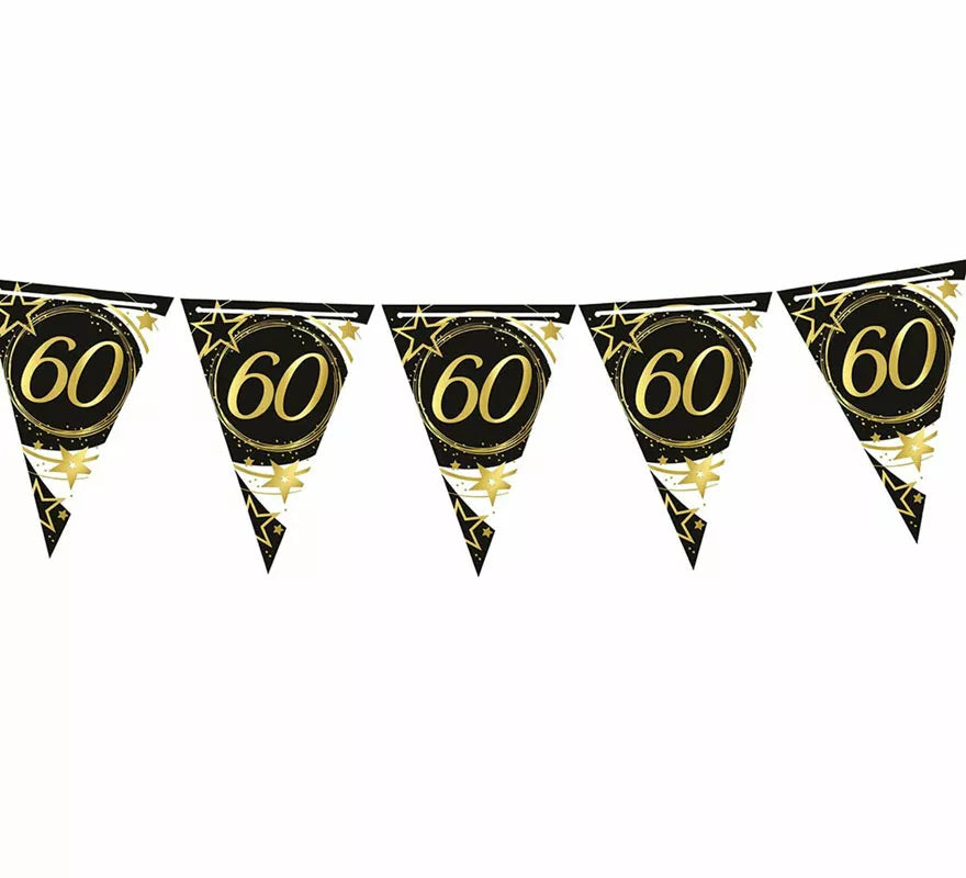Translation missing: it.Gallardete 60 Años Cumpleaños y Aniversarios de Papel de 300 cm 19X27 cm