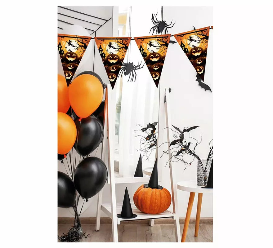 Gallardete Calabazas de Papel de 300 cm 19X27 cm