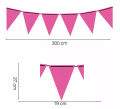 Gagliardetto Carta Fucsia Fluo 300 cm 19X27 cm