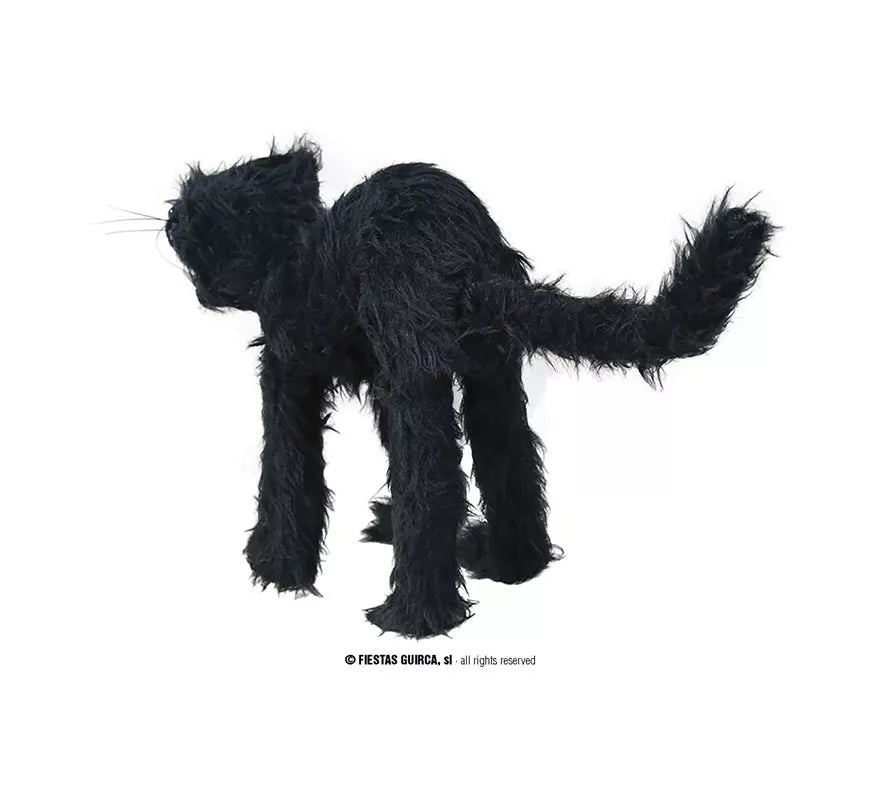 Translation missing: it.Gato Salvaje Peludo negro de 30 cm