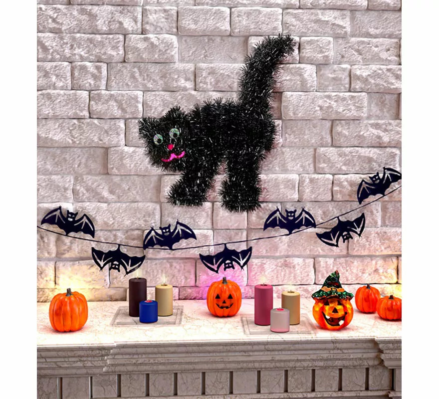 Translation missing: it.Gato negro de Oropel de 30x36 cm