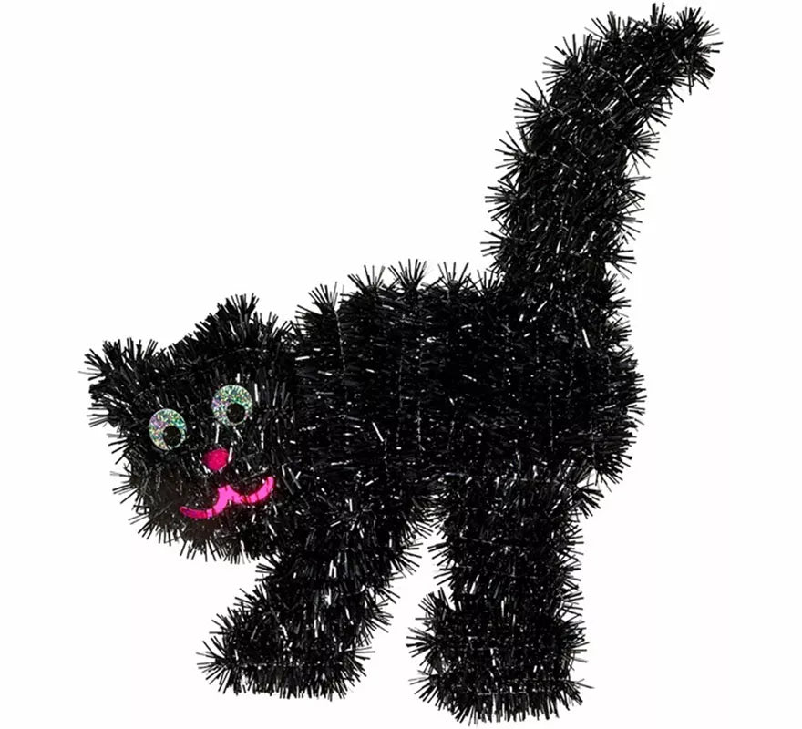 Translation missing: it.Gato negro de Oropel de 30x36 cm