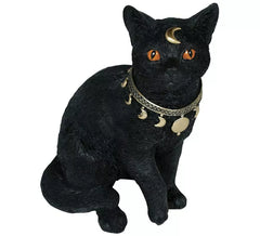 Gatto in resina nera 28x23 cm