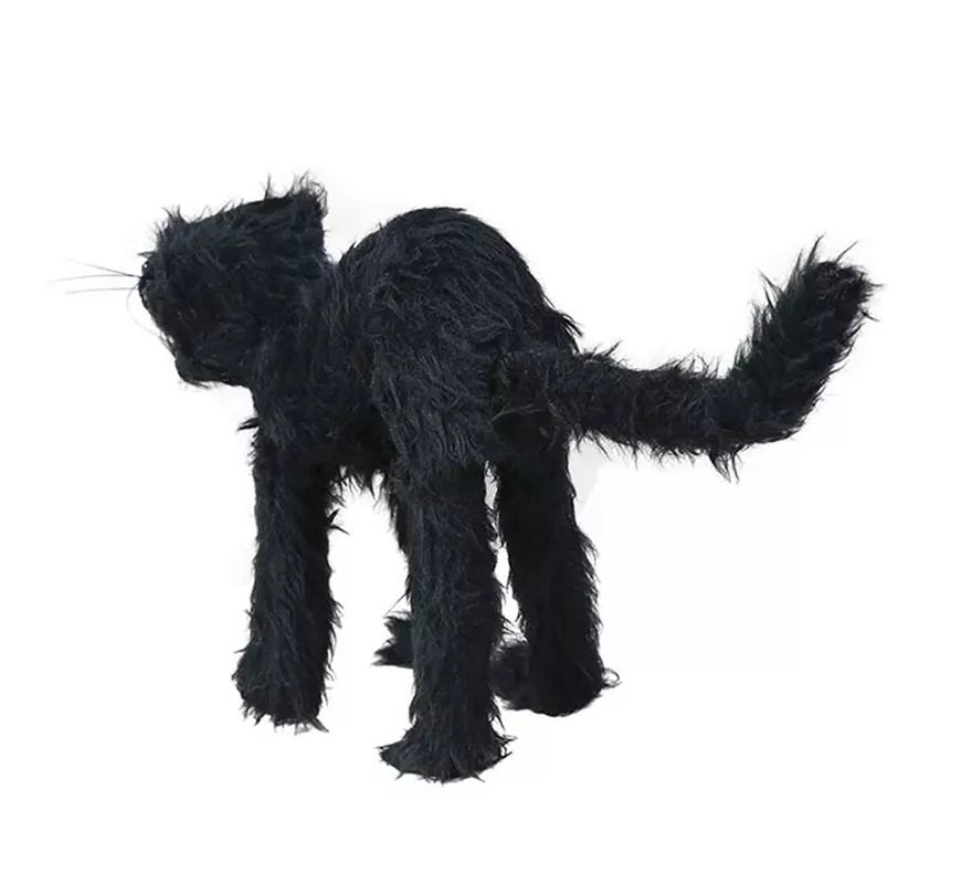 Translation missing: it.Gato Salvaje Peludo negro de 30 cm