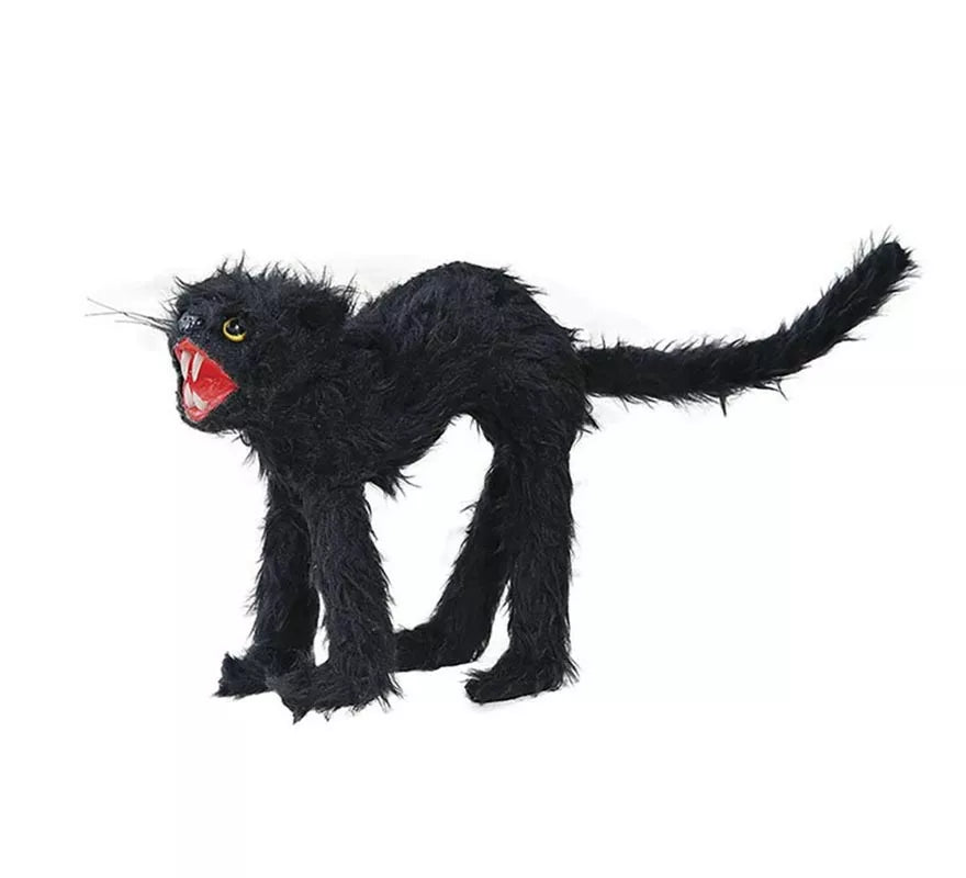 Translation missing: it.Gato Salvaje Peludo negro de 30 cm