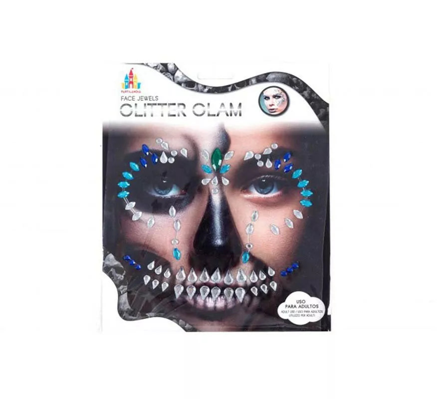 Translation missing: it.Gemas Faciales Adhesivas Calavera azul