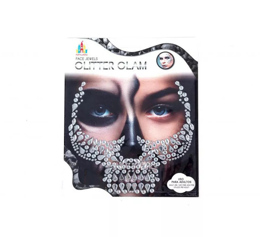 Translation missing: it.Gemas Faciales Adhesivas Calavera gris