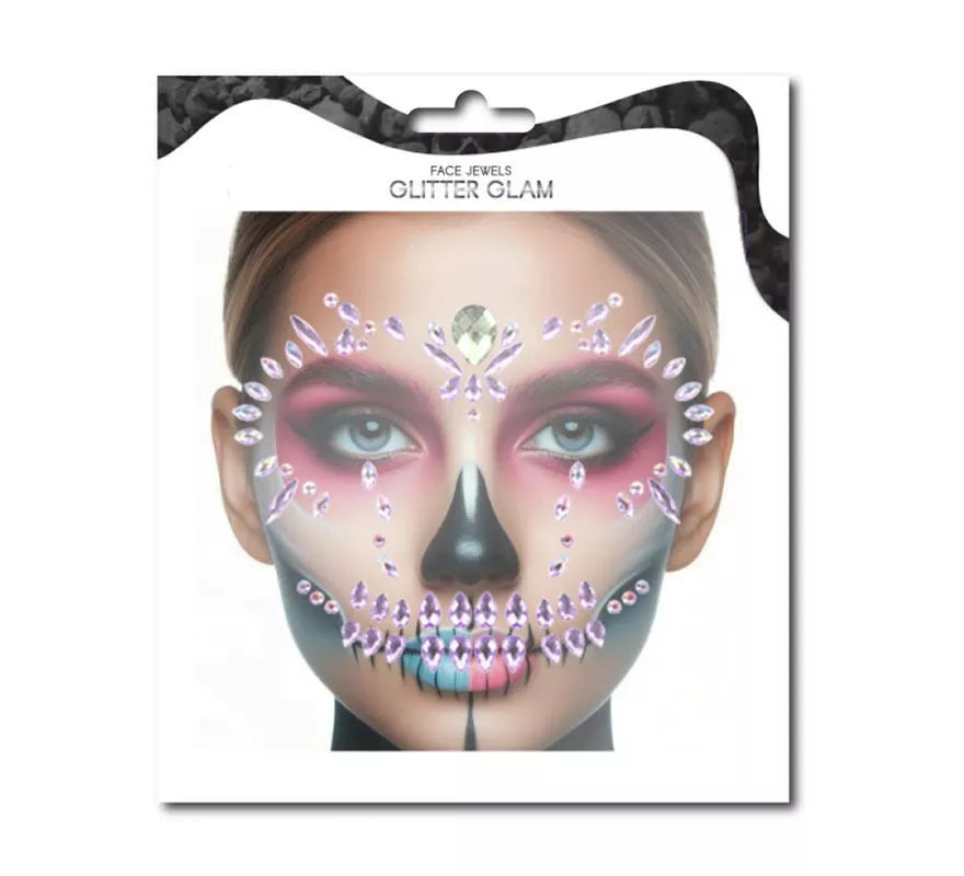 Translation missing: es.Gemas Faciales Fashion Calavera lila