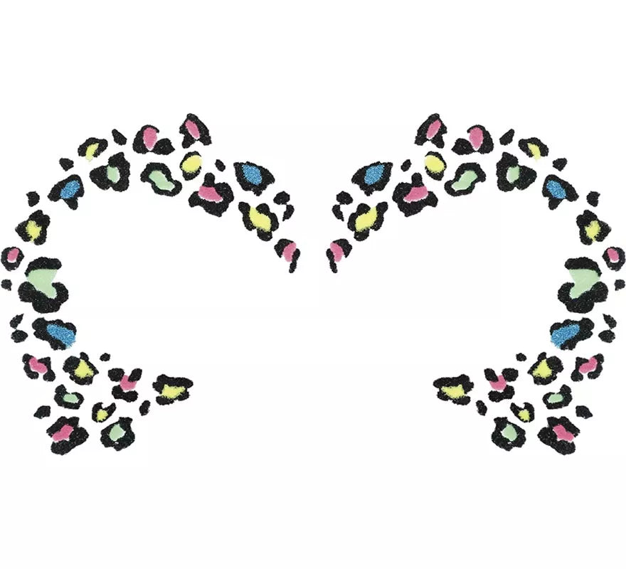 Translation missing: es.Glitter Face de Leopardo multicolor