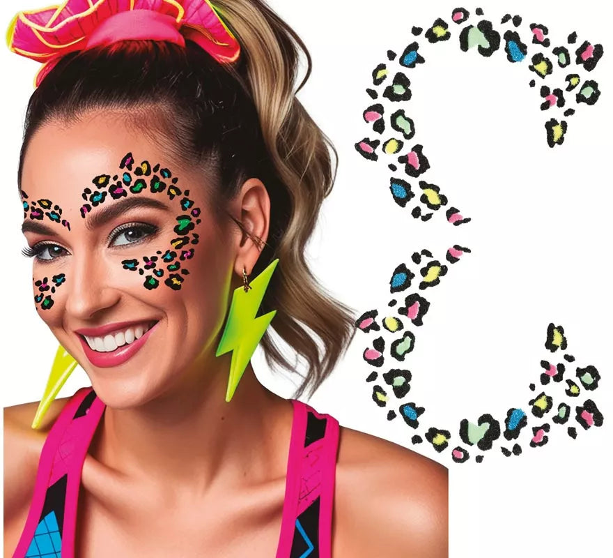 Translation missing: es.Glitter Face de Leopardo multicolor