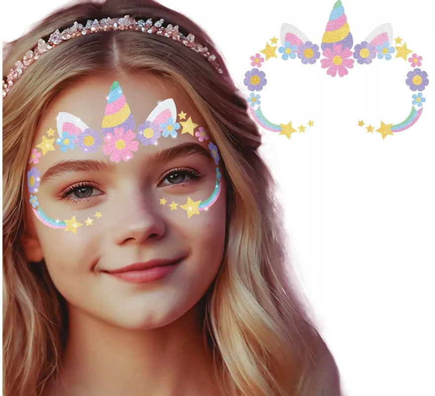 Translation missing: es.Glitter Face de Unicornio para niña