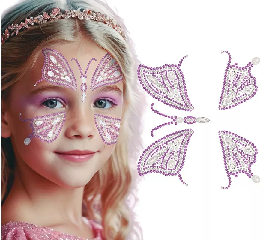 Translation missing: es.Glitter Face Mariposa rosa