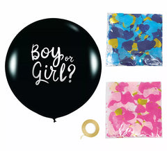 Palloncino Blu e Rosa con Confetti 50 cm