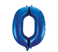 Palloncino Foil Numero 0 Colore Blu 86 cm