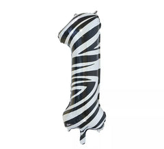 Palloncino Foil Numero 1 Zebra Colore 86 cm