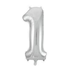 Palloncino Foil Numero 1 Colore Argento di 86 cm