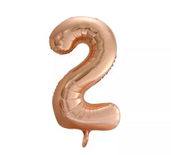 Palloncino Foil Numero 2 Colore Oro Rosa di 86 cm