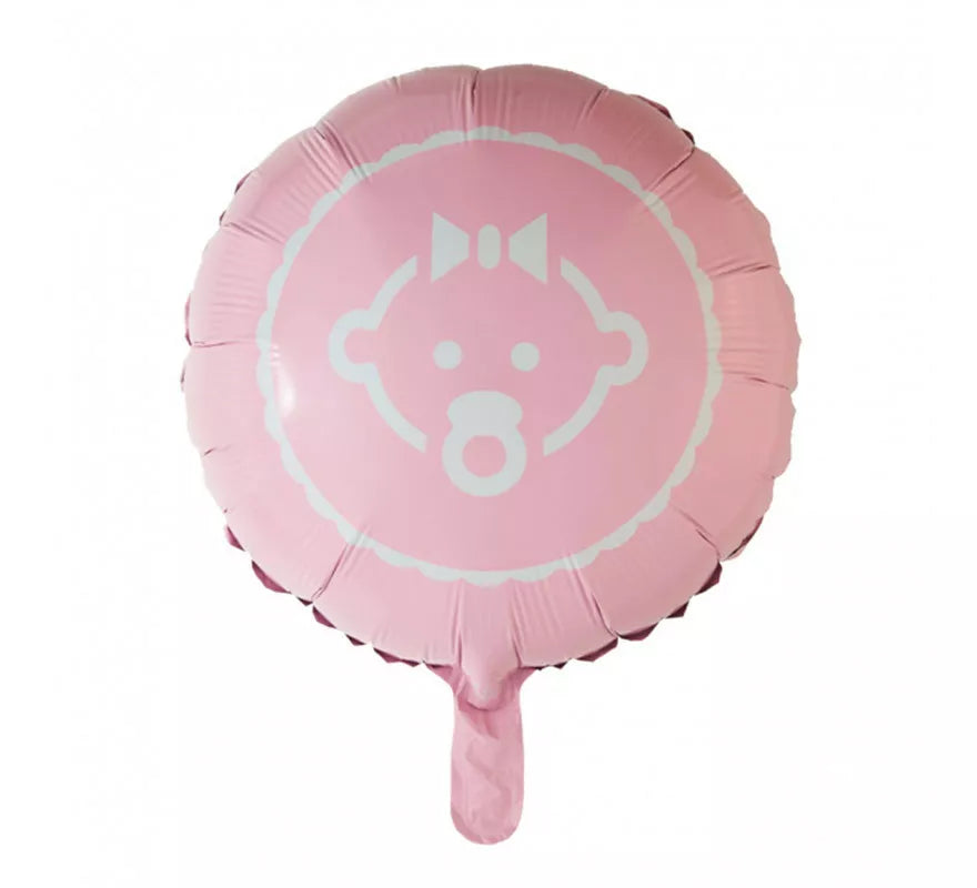 Translation missing: es.Globo de Foil Redondo Bebé Niña de 46 cm