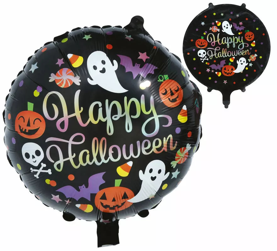 Translation missing: it.Globo de Foil Redondo Happy Halloween de 50 cm