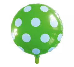 Palloncino in alluminio rotondo a pois verde mela da 46 cm