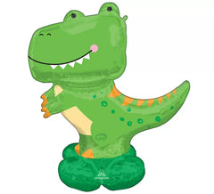 Airloonz Palloncino Foil Gigante Dinosauro T-Rex 114x137 cm