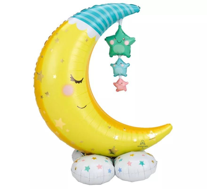 Translation missing: it.Globo Foil Gigante Airloonz Lunas y Estrellas 101x139 cm