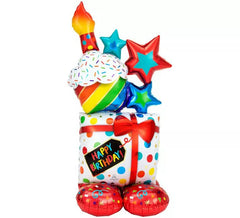 Giant Foil balloon Felice regali di compleanno Airloonz 71X139 cm