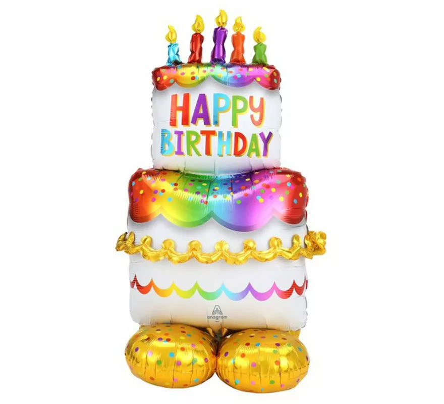Translation missing: it.Globo Foil Gigante Airloonz Tarta Happy Birthday 68X134 cm