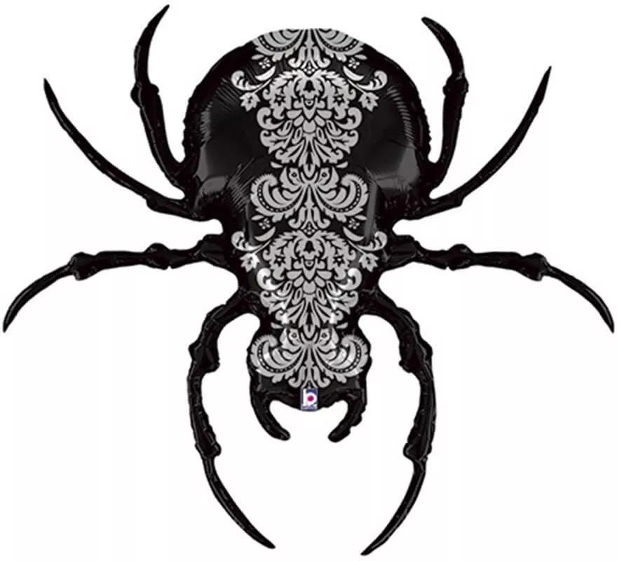 Globo Foil Metalizado de Araña Negra de 119 cm