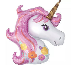 Pallone in lamina unicorno magico 83x73 cm
