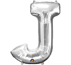 Palloncino Lettera J Colore argento 86 cm