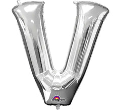 Palloncino argento lettera V 86 cm