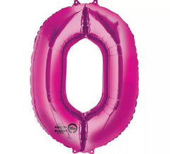 Numero di fucsia palloncino 0