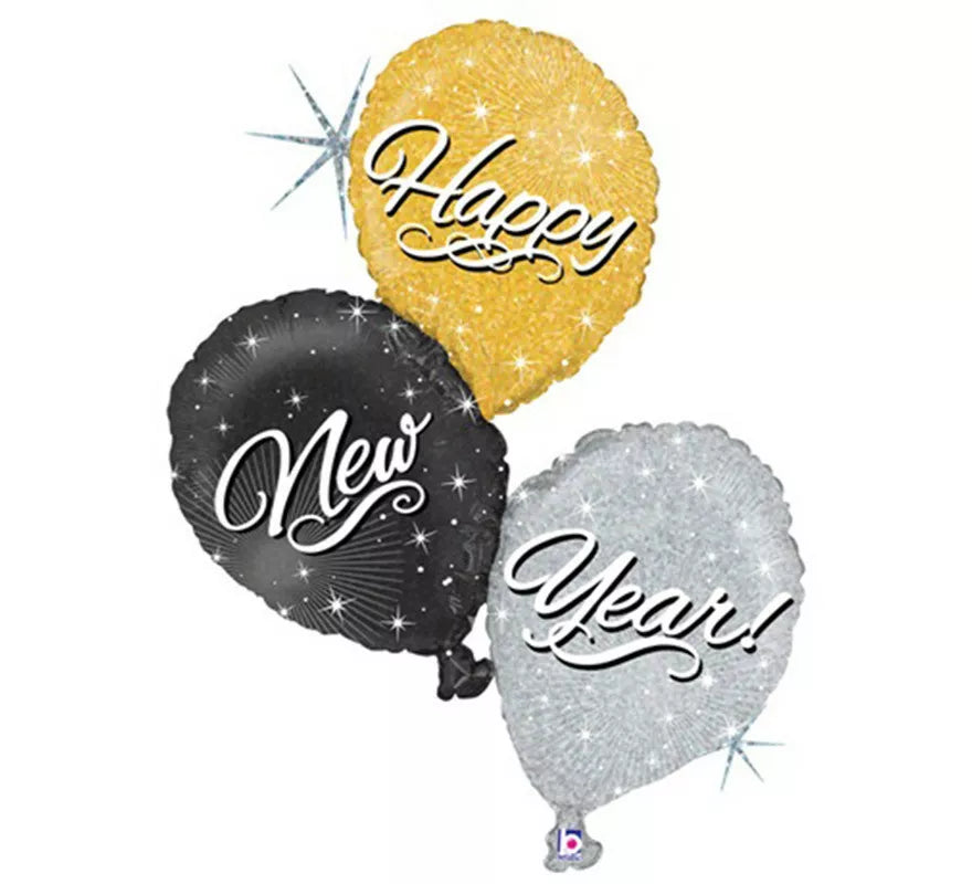 Translation missing: it.Globo Triple Foil Metalizado Happy New Year de 101 cm