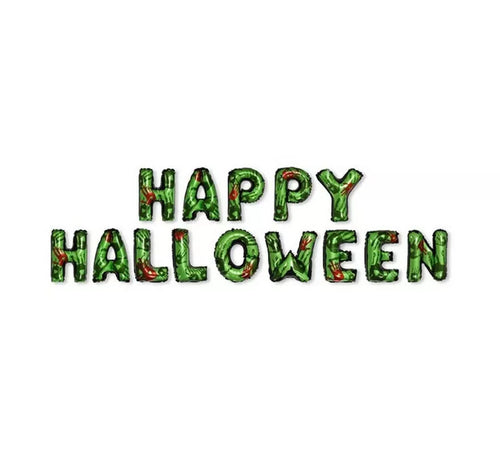"Globos ""Happy Halloween"" verde"