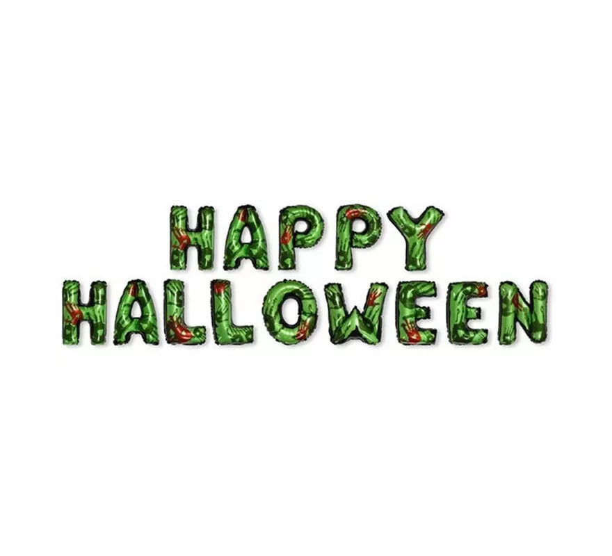 Translation missing: es."Globos ""Happy Halloween"" verde"