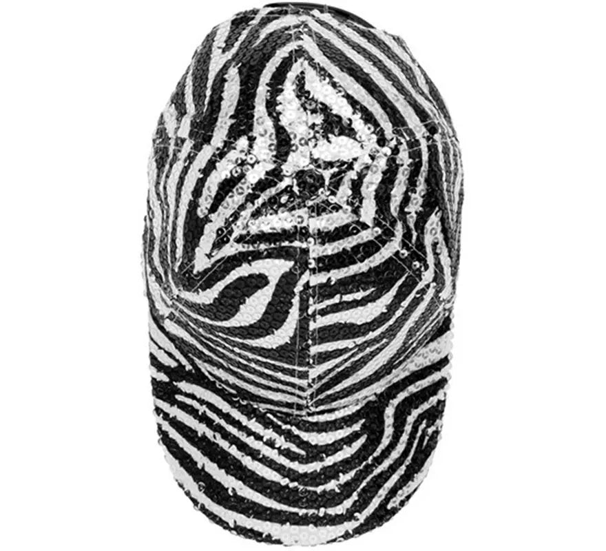 Translation missing: it.Gorra Animal Print Cebra con Lentejuelas