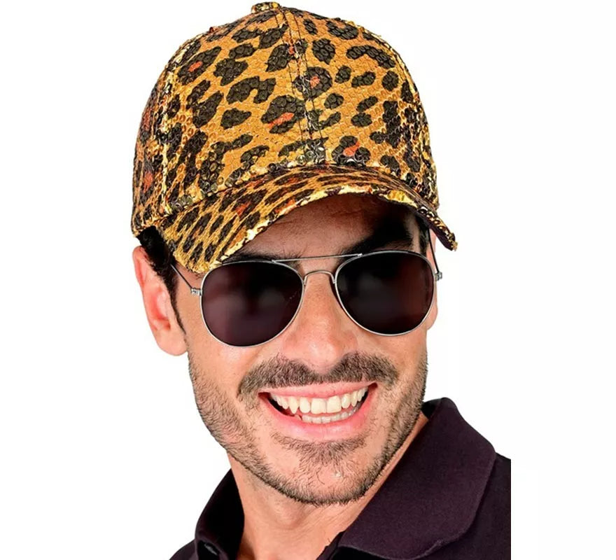 Translation missing: it.Gorra Animal Print Leopardo con Lentejuelas