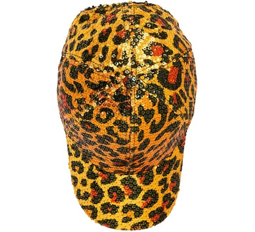 Translation missing: it.Gorra Animal Print Leopardo con Lentejuelas