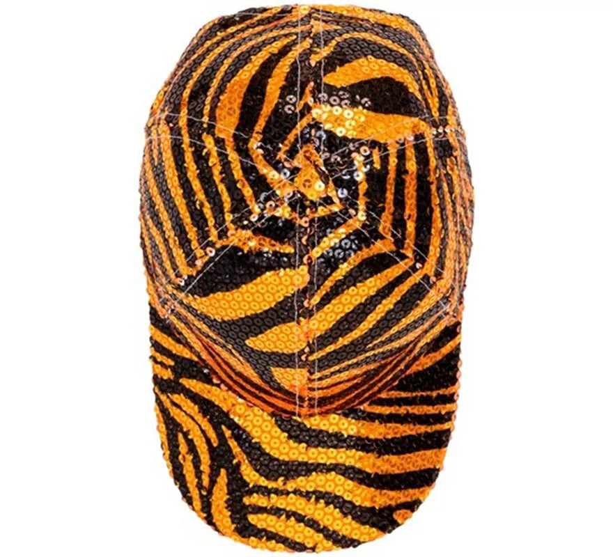 Translation missing: it.Gorra Animal Print Tigre con Lentejuelas