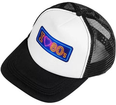 "Cappellino anni '80 ""I Love 80s"" per adulti"
