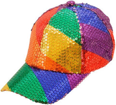 Cappellino arcobaleno con paillettes
