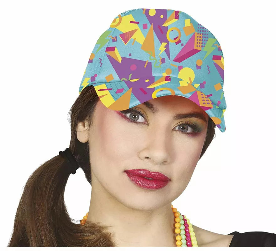 Gorra Azul con estampado de los Años '80