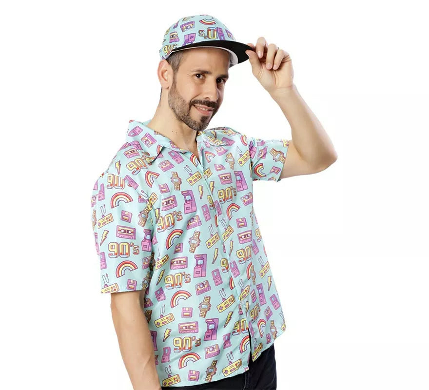 Gorra azul de los Años 90 para hombre